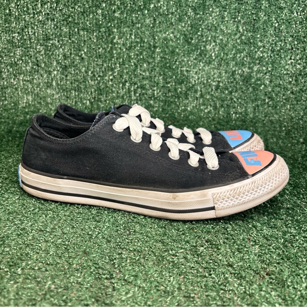 Converse Chuck Taylor All Star Low Top Black Sneakers Womens Size 9‎ Customized